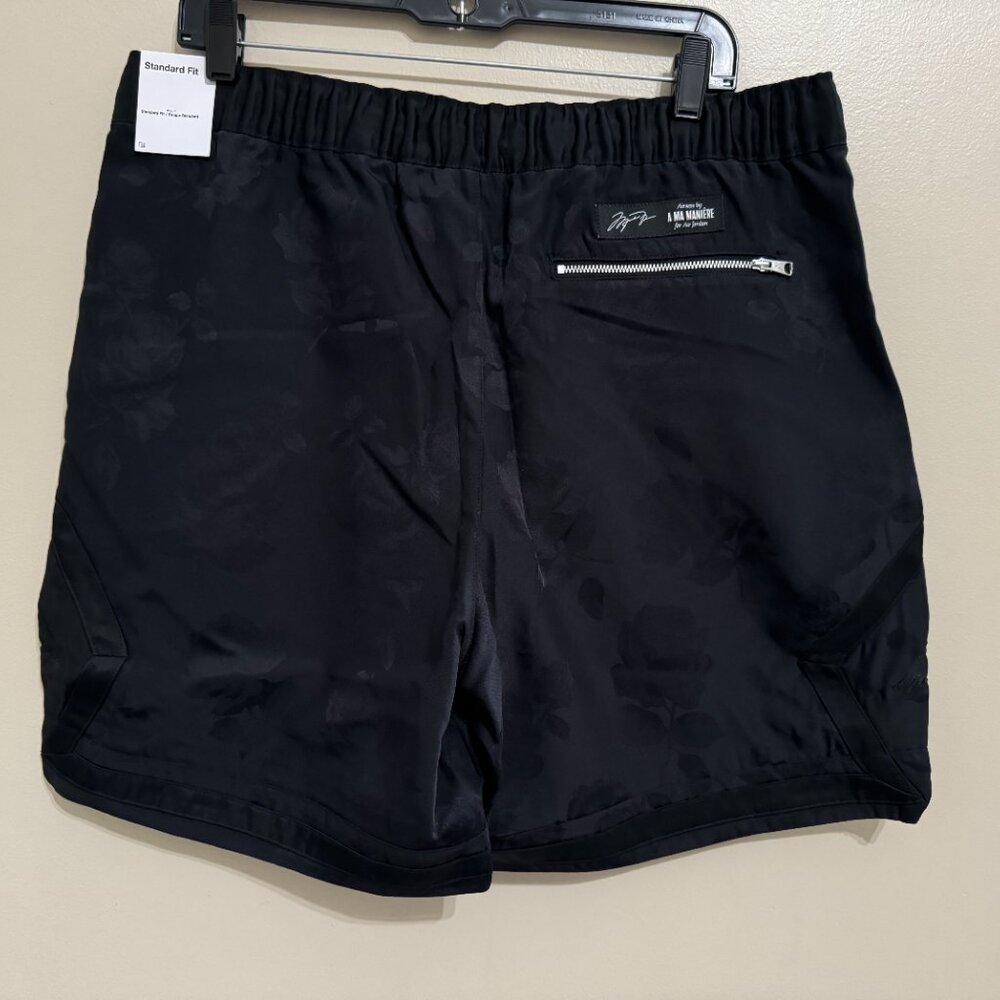 Jordan x A Ma Maniere “Black Jacquard Shorts” Men Size L DJ9754-010 Brand New - Picture 2 of 8